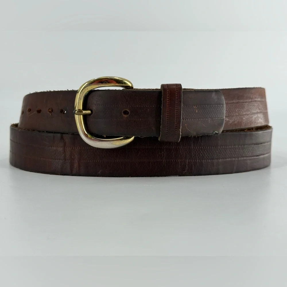 Vintage Men’s Brown Leather‎ Belt 42